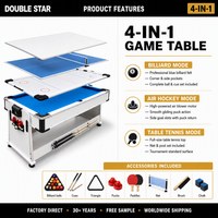 Vente en gros de sports d'intérieur de haute qualité table de billard combo multifonction 4 en 1 table de billard billard billard