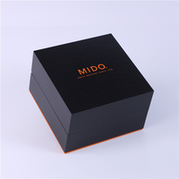 Boîte d'emballage personnalisée en cube noir avec couvercle magnétique pliable Boîte de montres pour hommes en papier de carton