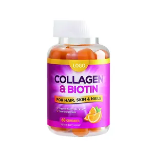 OEM/ODM Gluthatione Collagen Vitamine C Gummies Supplement Collagen Powder Whitening Anti Aging Collagen Gummy