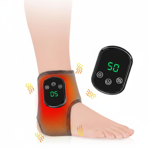 Masajeador eléctrico de pies y tobillos para aliviar la fatiga muscular y el dolor corporal con compresa caliente para esguince articular soporte de tobillo - Product Image 1