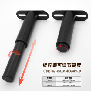 <span class=keywords><strong>Pieds</strong></span> <span class=keywords><strong>de</strong></span> <span class=keywords><strong>lit</strong></span> télescopiques réglables en acier en forme <span class=keywords><strong>de</strong></span> T, support central <span class=keywords><strong>pour</strong></span> cadre <span class=keywords><strong>à</strong></span> <span class=keywords><strong>lattes</strong></span>, quincaillerie <span class=keywords><strong>de</strong></span> mobilier, design moderne et simple - Product Image 2