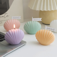 Bougies parfumées en forme de coquillage en gros, bougies fantaisie pastel pour mariages, anniversaires, cadeaux, décorations côtières pour la maison