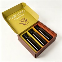 Boîte en carton ondulé écologique réutilisable entièrement imprimée, antichoc, pour l'expédition de bouteilles d'huile d'olive