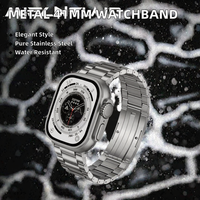 Bracelet de montre classique de luxe en acier inoxydable pour Watch Ultra 2 Series 10/11, étanche, avec boucle à ardillon