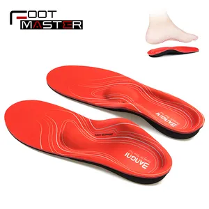 Dukungan Lengkungan Ortotik Kustom Sisipan Sepatu Sol Dalam Orthopedic Edik Gabus untuk Kaki Datar Serius