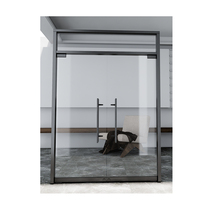 Porte-fenêtre en aluminium à cadre fin avec verre de sécurité laminé sur mesure, anti-éclatement, insonorisé et anti-UV pour chambre à coucher