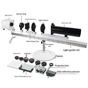 Dispositivo <span class=keywords><strong>de</strong></span> demostración <span class=keywords><strong>de</strong></span> origen CN/GUA, interferencia <span class=keywords><strong>de</strong></span> luz, difracción, polarización, Fresnel, espejo <span class=keywords><strong>de</strong></span> doble cara, anillo <span class=keywords><strong>de</strong></span> <span class=keywords><strong>Newton</strong></span> joven - Product Image 1