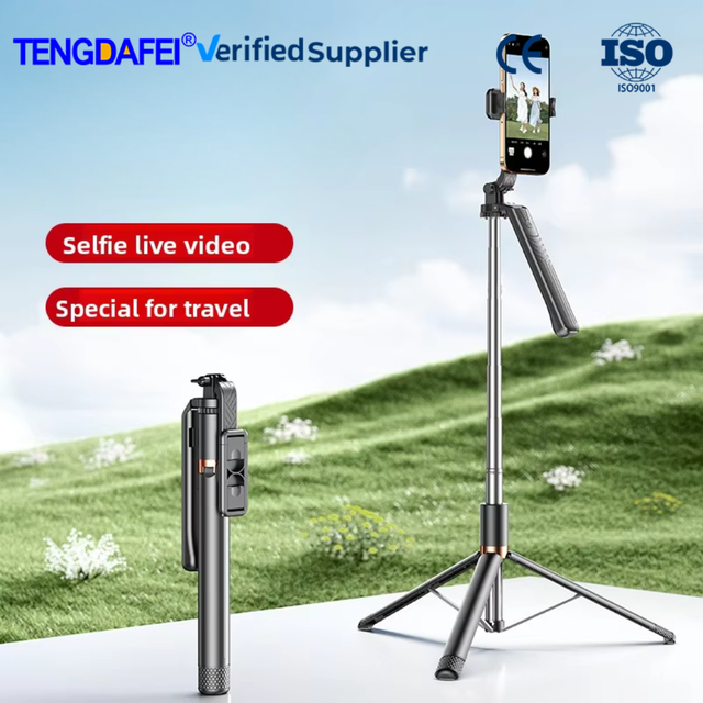 Multi-scenario 3-in-1 Selfie Stick Tripod with Remote Control, Foldable & Lightweight for Selfie Live Broadcast Travel