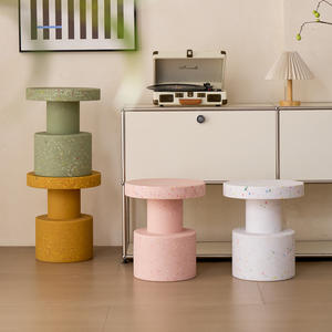 Taburete Redondo Moderno, Mesa Auxiliar Pequeña, Diseño Ecológico para el Hogar, Sala de Estar, Uso Infantil y Adulto - Product Image 2