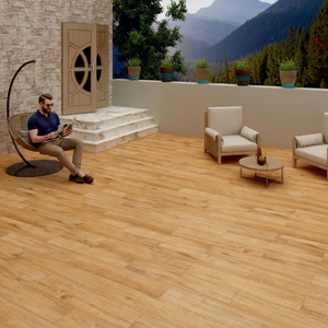 Azulejos de porcelana con aspecto de madera Royal Wood Grey de 8x48 pulgadas, acabado mate para espacios de vida contemporáneos. - Product Image 4
