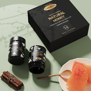 Tùy chỉnh các tông bao bì hộp mật ong chai mật ong hộp thủy tinh cơ sở Caviar Mứt Mật Ong Jar với giấy Bao bì hộp - Product Image 4