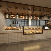 Présentoir de Boulangerie en Gros Personnalisé en Fer Noir avec Vitrine à Gâteaux en Verre, Étagère en Grille Métallique, Aménagement de Magasin, Faible MOQ, Design sur Mesure