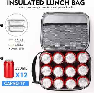Insulated <b>Lunch</b> Bag for Men Women Thermal Portable <b>Lunch</b> <b>Box</b> Leakproof Reusable <b>Lunch</b> Tote Bag for <b>Work</b> Travel Picnic Outdoor - Product Image 3