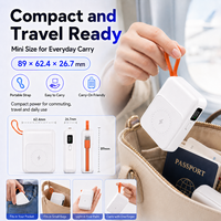 Banco de Energía Inalámbrico Magnético de 10000 mAh, Cargador Portátil de 22.5 W con Cables de Carga Dobles Integrados, Power Bank para Uso Diario