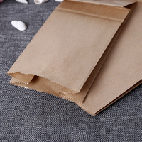 Sac d'emballage sos brun, sans poignée, en papier kraft, à emporter, vente en gros, 50 unités
