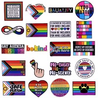 Pin de Solapa de Metal Esmaltado con Letras LGBT de Arcoíris, Insignia de Apoyo para Gays, Lesbianas, Asexuales y Transgénero, Joyería, Regalos y Accesorios