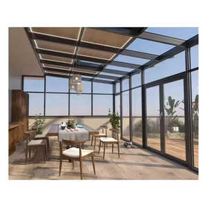 Solárium Comercial Moderno de Aluminio con Techo Inclinado para las 4 Estaciones, con Pérgola y Cristal, para Uso Doméstico - Product Image 5