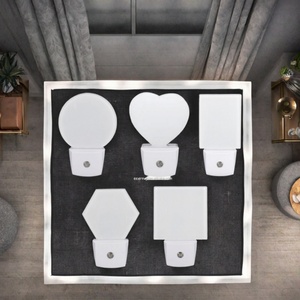 Custom Logo Newest Colorful Acrylic DIY Design Decoration Bedside Night <b>Light</b> LED Wall Lamp <b>Plug</b>-in Sublimation Blank <b>Light</b> - Product Image 1