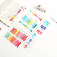 Essentiels pour la rentrée scolaire : Onglets d'indexation PET, marque-pages autocollants couleur et demi-couleur, drapeaux translucides, règle, blocs-notes