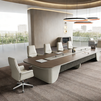 Mesa de Conferencias Moderna y de Lujo para Oficina y Sala de Juntas, Diseño Modular, Adecuada para Salas de Conferencias de Alta Gama
