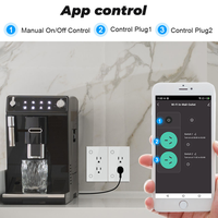 American Standard 2 prises Tuya WiFi Google Home Alexa Télécommande Prise intelligente Prise électrique murale Interrupteur de prise de courant