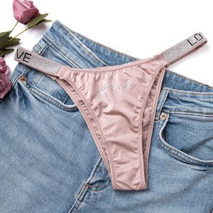 Модные трусики для девушек с блестящим поясом из страз, трусики из ледяного шелка, женское сексуальное нижнее белье - Product Image 5