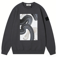 Sweat-shirts à capuche pour hommes, imprimés fleuris, unisexes, en coton et polyester, col rond, coupe ample, effet délavé à l'acide