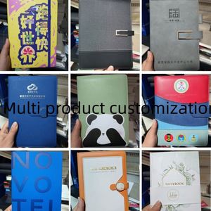 Ensemble cadeau carnet classique ligné et stylo avec logo personnalisé, 200 pages, A5, couverture en cuir PU imperméable, plusieurs couleurs, 5,5x8,3 pouces - Product Image 4