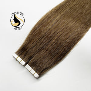 2020, proveedor de fábrica, virgen, 100%, trama de piel humana, invisible, doble cara, extensión de cabello de cinta rusa - Product Image 3