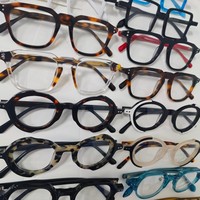Monturas Ópticas de Acetato Laminado Modernas y Elegantes, Monturas de Gafas Unisex Cuadradas de Aro Completo, Duraderas, Modernas y de Alta Gama