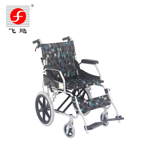 Silla de ruedas manual plegable portátil de aluminio, equipo de viaje ligero para personas mayores con ruedas pequeñas - Product Image 6