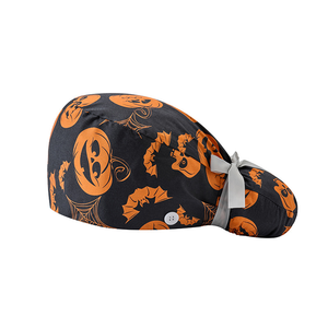Nuevos gorros desechables con estampado de calabaza de Halloween, gorros de trabajo transpirables para enfermería, para dentistas, laboratorios, hospitales de mascotas, clínicas de belleza y personal sanitario. - Product Image 6