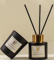 Ensemble de diffuseurs de parfum et bougies artisanales de luxe, bougies en verre d'aromathérapie, décoration intérieure écologique, coffret cadeau souvenir pour la maison