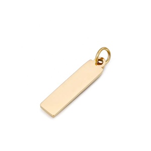 316L Aço Inoxidável Jóias Descobertas Encantos Coração Oval Rodada Retângulo Forma Plain Logo Tags para Branding - Product Image 5