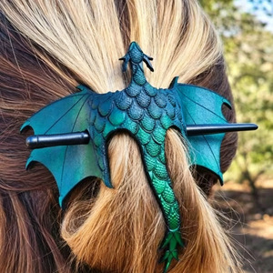 Nuovo Arrivo Bestseller Transfrontaliero per Siti Indipendenti: Spilla per Capelli a Forma di Drago Medievale in Resina Vintage, Ecologica, per Halloween - Product Image 3