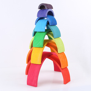 Venta caliente de madera del arco iris de construcción de <span class=keywords><strong>la</strong></span> educación Montessori Juguetes - Product Image 2