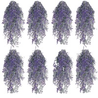 Plantes Artificielles : Guirlande Murale en Rotin Saule Doré à 69 Points, Fausses Fleurs pour Décoration de Mariage et Salon