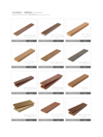 Planche de terrasse en composite WPC avec gaufrage 3D, terrasse en WPC pour extérieur