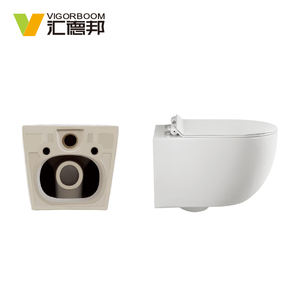 Inodoro <span class=keywords><strong>colgante</strong></span> de cerámica para el hogar, inodoro moderno de tipo colisión, color blanco, para colgar en la pared - Product Image 4