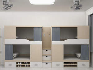 Современная металлическая двухъярусная кровать-капсула на заказ для квартиры, общежития, студенческая двухместная кровать с ящиками для хранения и лестницей - Product Image 4