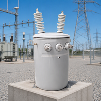Transformateur de distribution monophasé immergé dans l'huile HENTG monté sur poteau 15kVA 25kVA 320kVA 167kVA 105W 50/60Hz Groupe vectoriel II0/II6