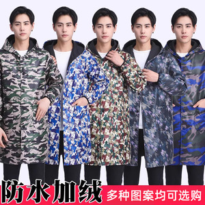 ผ้ากันเปื้อนทำงานบุขนแกะสำหรับผู้ชาย แขนยาว ป้องกันฝุ่น เสื้อคลุมกันเปื้อนสำหรับใส่กลางแจ้ง สไตล์ลำลอง - Product Image 5