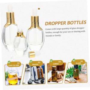 Oferta Especial: Botella de Vidrio Transparente de 15ml/30ml con Gotero para Perfume, con Estampado en Caliente y Logotipo Personalizado para Suero, Esencia y Aceite Esencial - Product Image 4