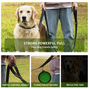 Arivial-Correa de perro de doble Mango, correas de Mascota de longitud personalizada con tira superreflectante, novedad - Product Image 4