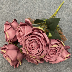 Flores Artificiales Queyiyi, Rosas Reales de 30cm-100cm, Decoración para Bodas y Hogar - Product Image 3