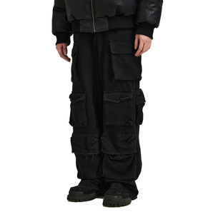 بنطال رياضي للرجال بنطال حراري عالي الخصر شريط عاكس سلامة العمل الحمالات السراويل البضائع للفنيين - Product Image 2