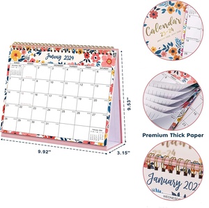<span class=keywords><strong>Calendrier</strong></span> de bureau miniature personnalisable avec logo 2027, mignon et pliable - Product Image 5