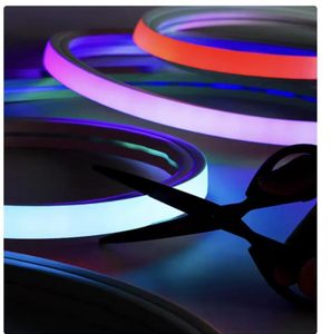 แถบไฟนีออน RGB พร้อมช่องอลูมิเนียม 12V 5 ม. หลอดไฟซิลิโคนสำหรับตกแต่งชั้นวางใต้ตู้ - Product Image 3