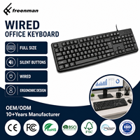 Clavier filaire pour ordinateur portable de bureau, clavier d'ordinateur PC, best-seller, taille standard, 104 touches