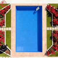 Piscine en fibre de verre préfabriquée moderne personnalisée 40x16 8x4 180 de profondeur 8 pieds petit poisson familial économique piscine en fibre de verre efficace